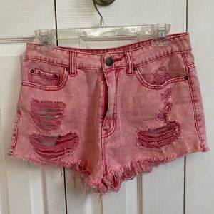 BDG Urban Outfitters High Waisted Pink Jean Shorts